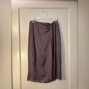 Purple Midi Wrap Skirt